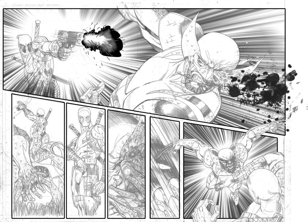 chryslus's tweet image. Some pencils in the spirit of Weapon X-men 1!