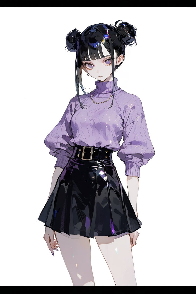 consomeArt's tweet photo. A woman in a light purple turtleneck sweater. https://t.co/BNitUtfiSq