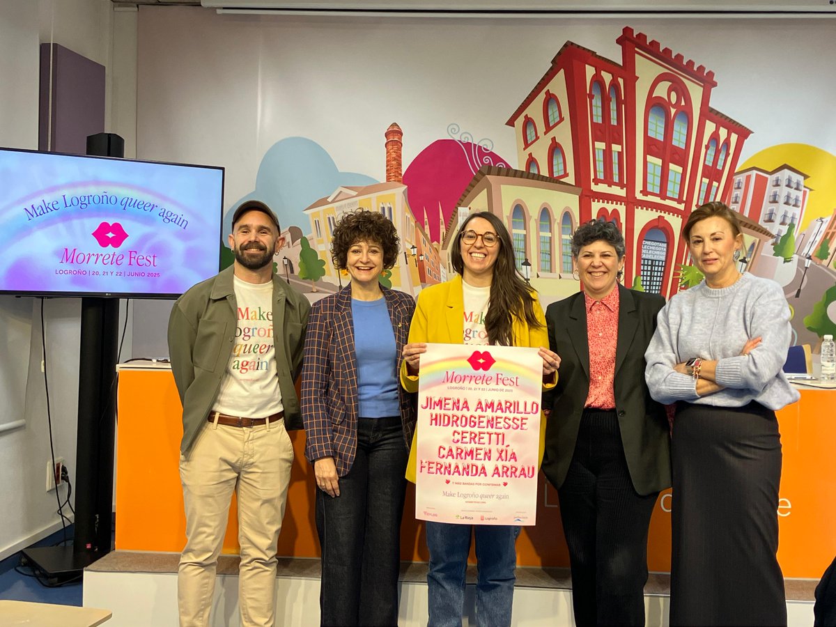 AytoLogrono's tweet photo. 🥳🎶| El festival de la cultura LGTBI+ en La Rioja #MorreteFest se celebrará en #Logroño del 20 al 22 de junio.
🔹 La concejala de Alcaldía, Gobernanza e Igualdad, Celia @EzquerroSanz, ha participado esta mañana en #LaGotadeLeche en la presentación del festival organizado por @GyldaRioja.
👉 Más info: https://t.co/VjGr94MgGo
