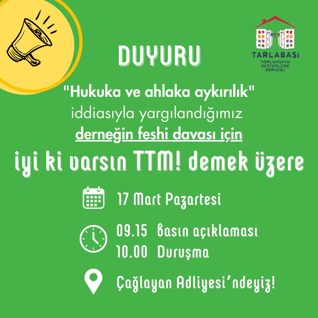 “Hukuka ve ahlaka aykırılık” iddiasıyla açılan ve 17 Mart Pazartesi günü görülecek duruşmamız için Çağlayan Adliyesi’nde olacağız.

Haklı duruşumuzu yine bir arada dayanışmayla göstermek için sizlere çağrımızı bir kez daha tekrarlıyor; hepinizi Çağlayan Adliyesi’ne bekliyoruz!