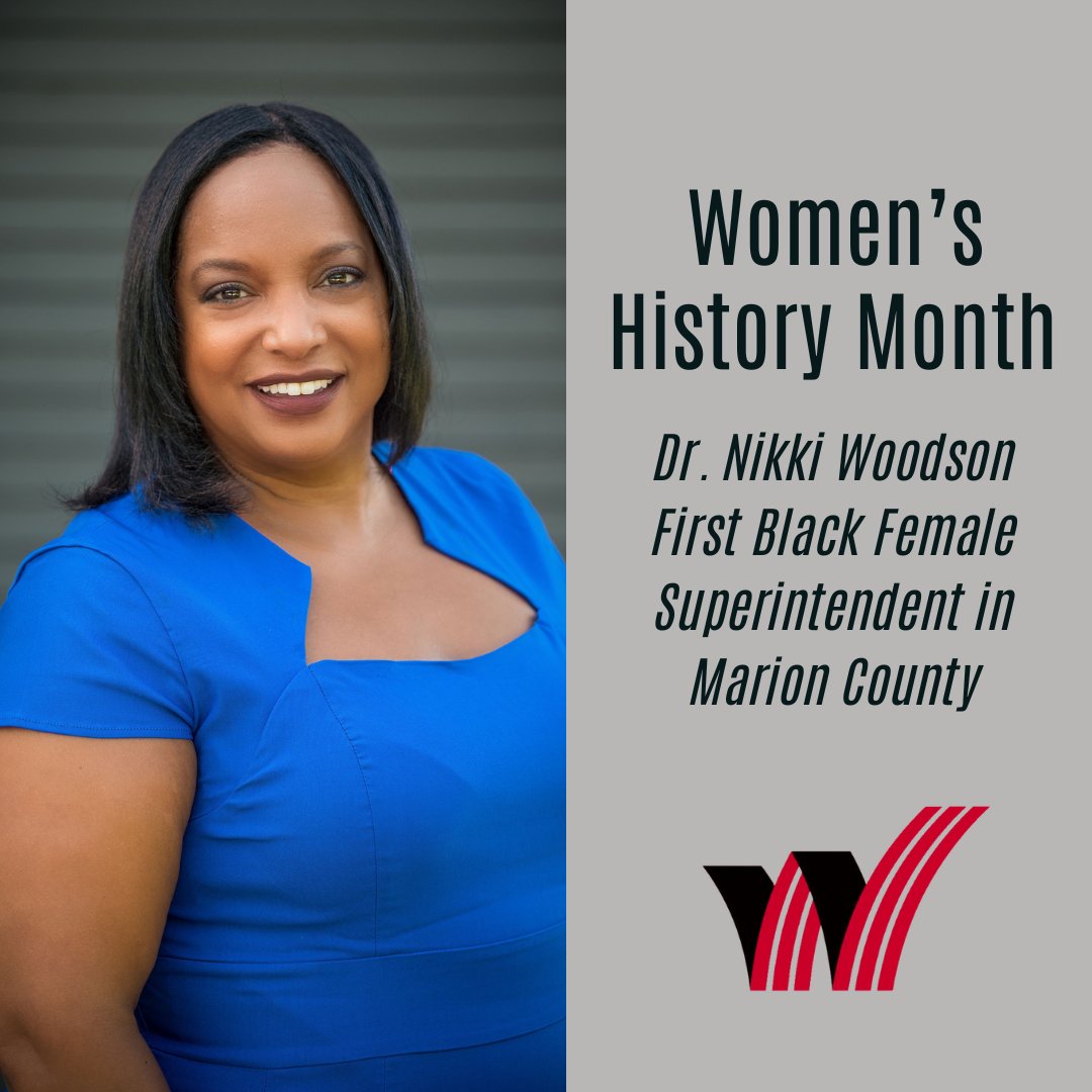 msdwt's tweet photo. Did you know that Dr. Woodson made history by becoming the first black female superintendent in Marion Co.? During Women’s History Month, and in her last year of service as our #WTproud superintendent, we recognize the mark she has made on our community and her profession. #WhyWT https://t.co/rOYRA9f2aU