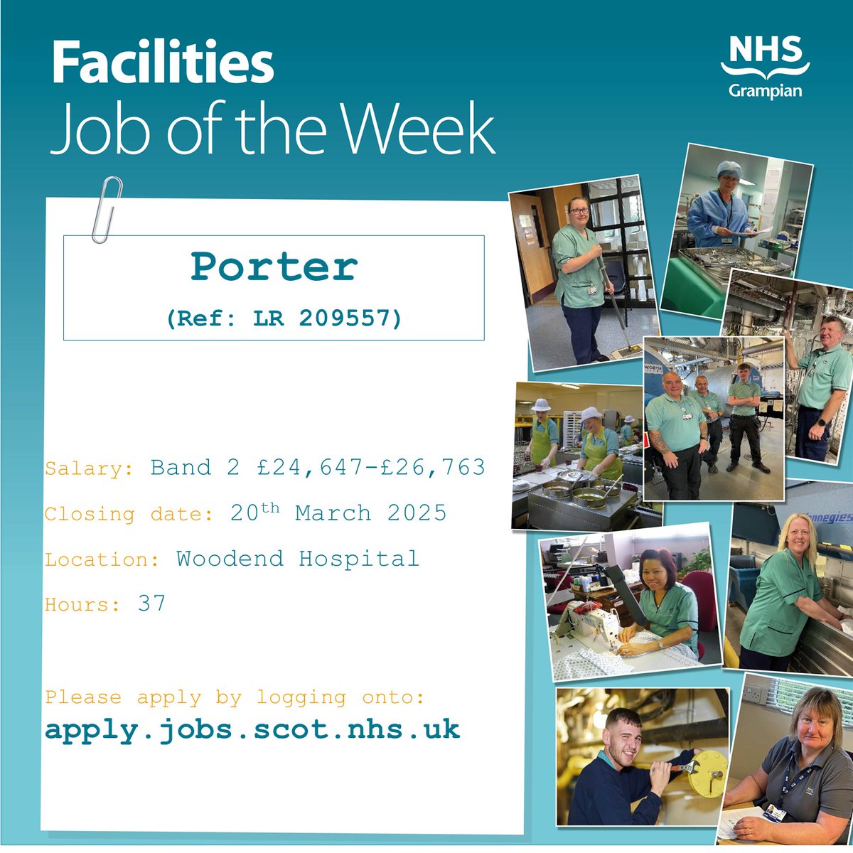 #JoinOurTeam An exciting opportunity has arisen for a Porter to join the team at Woodend Hospital.

apply.jobs.scot.nhs.uk/Job/JobDetail?…