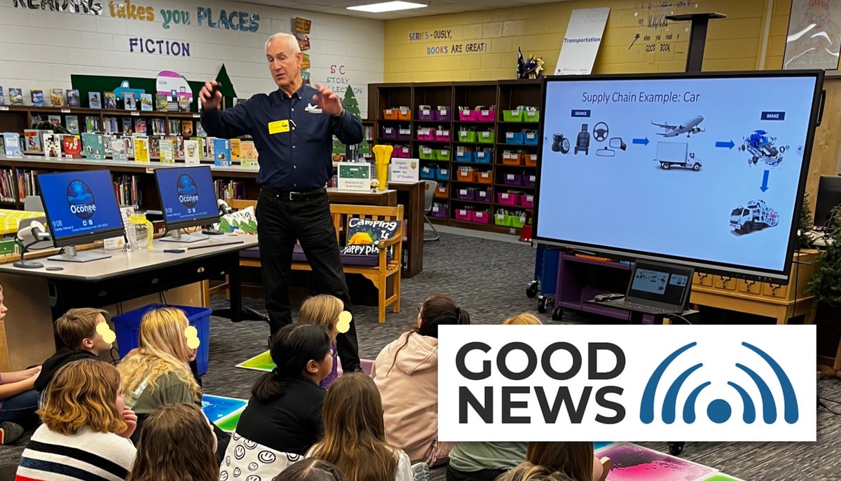 ScottWLuton's tweet photo. Years ago, I would take teams of volunteers into elementary schools and present "Supply Chain 101", which sought to create more awareness for our industry. It was a remarkable experience. One of the many extraordinary volunteers that collaborated with us, as we went into dozens of schools here in Georgia, engaging thousands of students over the years, was one Chuck Baker.

I met Chuck probably 15 years ago, while serving as a volunteer leader within the APICS/ASCM ecosystem. He's a West Point grad that served our country in the U.S. Army. After his military service, Chuck would go on to work with Michelin for over 30 years, with most of those years being spent in supply chain leadership roles.

After retiring, Chuck's passion for serving others has kept him very busy. For the last 7 years, he's been going into schools across the state of #SouthCarolina, engaging middle school & high school students, and creating Eureka moments, mostly about supply chain - - but I bet about other bigger picture, "life" things too.

I'm proud to call Chuck a friend. And I'm gonna tell you this: our industry and this world needs a lot more Chuck Bakers. 

I'm looking forward to sharing more about what Chuck is doing in a future episode of @_supplychainnow . Big shout out to Amy Sartain & the team over at the @sccompetes, for supporting these wonderful initiatives. Well done!

Folks - this is the type of #GoodNews that gets my blood going - how about you? 

Other items on my radar:

👉 Enjoyed catching up with Malissa MacKay and Sandy Lake this week - - their team has a great event coming up soon: the Georgia Logistics Summit. Folks, mark your calendars for April 23rd & see more info here: https://t.co/1RgNEn82XP

👉 National Supply Chain Day® is coming up. Join us on April 29th, as we celebrate the industry AND especially the people that make it all happen. Learn more: https://t.co/XptRvfPDbS

👉 I spent some time in the last week or so with the one & only Bill Thorne with the National #Retail Federation. What an incredible journey he's had! Stay tuned, as we release a podcast soon that will focus on a ton of retail leadership perspective. Also, be sure to check out Bill's great podcast: "Retail Gets Real": https://t.co/6DiMNijfpc

👉 We'll see a lot of you at #ProMat2025 next week. 50,000+ is what they are expecting. Goodness gracious! Speaking of great events, I'm looking forward to Tony Sciarrotta's great takeaways from the Reverse Logistics Association Conference this week in Vegas. I've heard nothing but GREAT things (as usual). Stay tuned! And be sure to follow @RL_Association 

Folks - have a great weekend. Look for a way to lend a helping hand, no matter how big or small. All it takes to move mountains are countless, small, underappreciated nudges. Do Good (things). Give Forward (and back). Be the change. Be like Chuck.

#supplychain #leadership