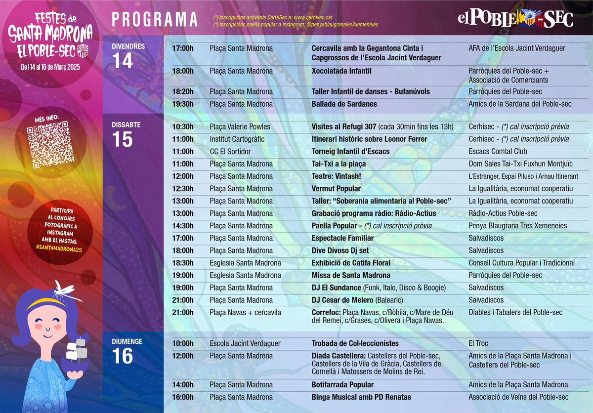 sants3radio's tweet image. El Poble-sec viurà aquest cap de setmana les Festes de #SantaMadrona, la festa major d'hivern del barri.
Al #SantsMontjuïcAlDia en @Sergi_Gazquez de @AVVPobleSec ens explica les activitats que organitzen.

🎧Audio👉go.ivoox.com/rf/141561423
📰Notícia📸👉el3.cat/noticia/100414…