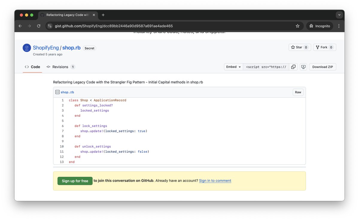 liftruncode's tweet photo. @ShopifyEng hey team, looks like GitHub gists are not rendering on the engineering blog. Here is an example https://t.co/XwuMWEyijW (a great post, btw). https://t.co/qokya5wnXK