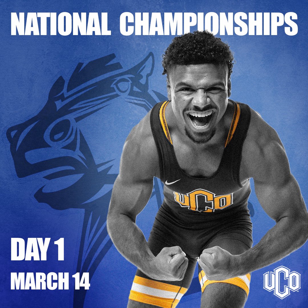 UCO Bronchos (@ucoathletics) on Twitter photo 𝗕𝗹𝘂𝗲 𝗙𝗿𝗶𝗱𝗮𝘆!! It’s Day 1️⃣ of the NCAA Division II Wrestling National Championships in Indianapolis!
📺 ncaa.com
<a href="/UcoWrestling/">UCO Wrestling</a> x #RollChos 𝗕𝗹𝘂𝗲 𝗙𝗿𝗶𝗱𝗮𝘆!! It’s Day 1️⃣ of the NCAA Division II Wrestling National Championships in Indianapolis!
📺 ncaa.com
<a href="/UcoWrestling/">UCO Wrestling</a> x #RollChos