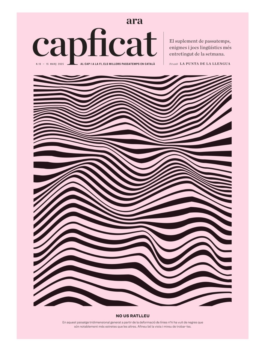 🤯 Sabem que no te’l pots treure del cap!

Aconsegueix, aquest dissabte, el nou número del ‘Capficat’

✍️ Fet amb <a href="/la_pdlla/">La punta de la llengua</a>