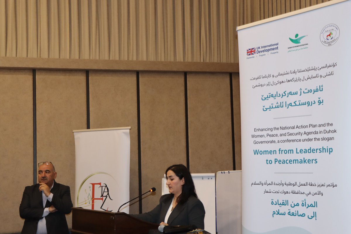 DakOrganization's tweet photo. The conference brought together experts, policymakers, local &amp; international organizations to discuss:
🔹 Barriers to implementing the national plan on Women, Peace &amp; Security
🔹 Strategies to empower women in leadership roles
🔹 Strengthening global &amp; local coordination for WPS https://t.co/QwjpvnjhZj