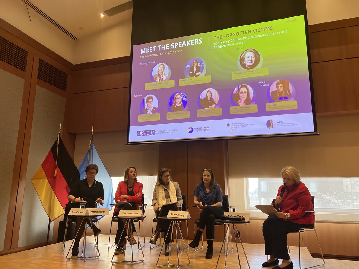 Lara Scarpitta (@lscarpitta_osce) on Twitter photo Children born out of war are often Forgotten Victims: but they have hopes, dreams and rights. It’s our collective responsibility to fully support them.
Proud to join forces w/ <a href="/GeBraeutigam/">Gesa Braeutigam</a> <a href="/GermanyUN/">Germany in the United Nations</a> to spotlight this critical issue at #CSW69.
<a href="/OSCE/">OSCE</a> Children born out of war are often Forgotten Victims: but they have hopes, dreams and rights. It’s our collective responsibility to fully support them.
Proud to join forces w/ <a href="/GeBraeutigam/">Gesa Braeutigam</a> <a href="/GermanyUN/">Germany in the United Nations</a> to spotlight this critical issue at #CSW69.
<a href="/OSCE/">OSCE</a>