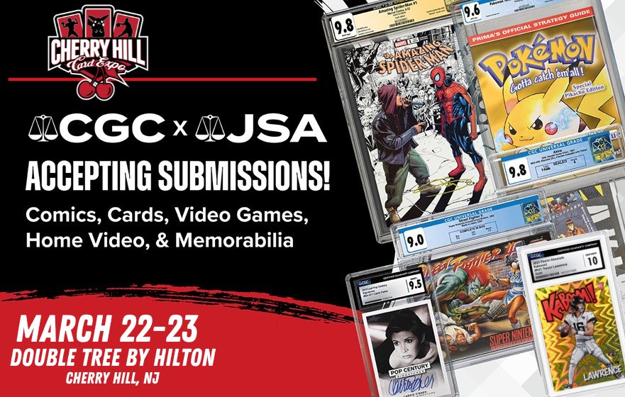 Fishtown Card Show (@fishtownshow) on Twitter photo Stop by the <a href="/cherryhillexpo/">Cherry Hill Card Expo</a> next weekend & enjoy the following activations:
โ๏ธ JSA Authentication - The #1 authentication company in the world doing same-day authentication!
๐ CGC Grading - Get your sports cards, TCG, comics, etc. graded by CGC!
fishtowncardshow.com Stop by the <a href="/cherryhillexpo/">Cherry Hill Card Expo</a> next weekend & enjoy the following activations:
โ๏ธ JSA Authentication - The #1 authentication company in the world doing same-day authentication!
๐ CGC Grading - Get your sports cards, TCG, comics, etc. graded by CGC!
fishtowncardshow.com