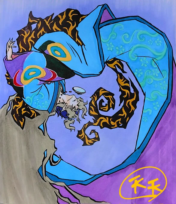 せっかくなので20年に描いた薬売り殿(⁠*⁠'⁠ω⁠`⁠*⁠)#モノノ怪_FA 