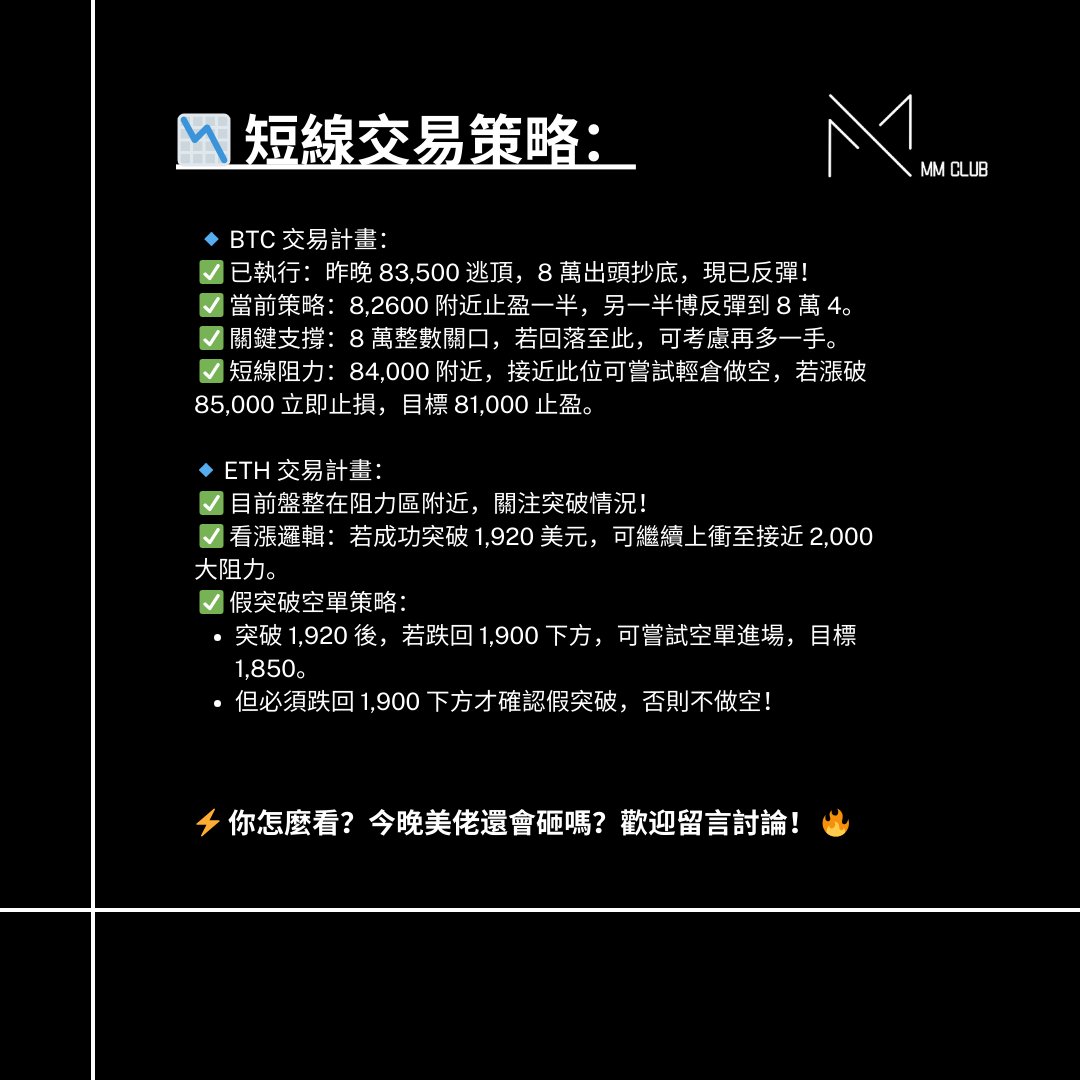 bitunixmmmCLUB's tweet image. 🔥 今晚美佬還會砸盤?行情解析!
📊當前市場觀察:
幣圈開始相對美股走強!昨晚美股三大指數破前低,但加密市場僅中度回調,部分山寨幣(如 PEPE)甚至大漲。
這可能是觸底信號:幣圈作為風險資產先一步築底,現在等美股補跌完後,市場或將迎來反彈。
⚡你怎麼看?今晚美佬還會砸嗎?歡迎留言討論🔥