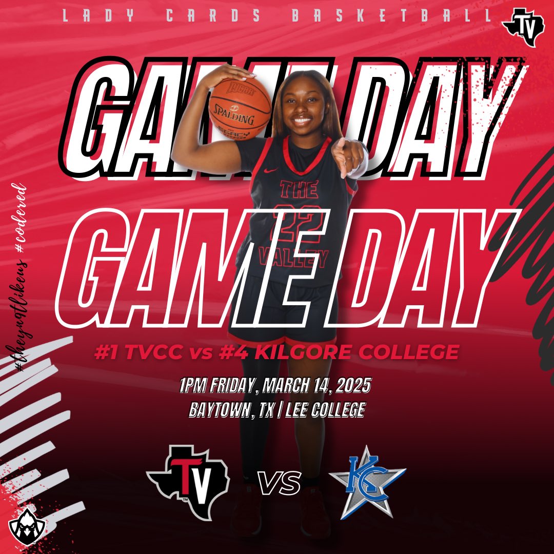🏀 IT’S GAME DAY‼️🏀
Region XIV Tournament Semifinals 
🆚 #4 Kilgore College
📍 Lee College | Baytown, TX
⏰ 1PM CT 
📺 tsbnsports.com/kilgore-vs-tri…
#TheyN9tLikeUs #CODERED 😈👏