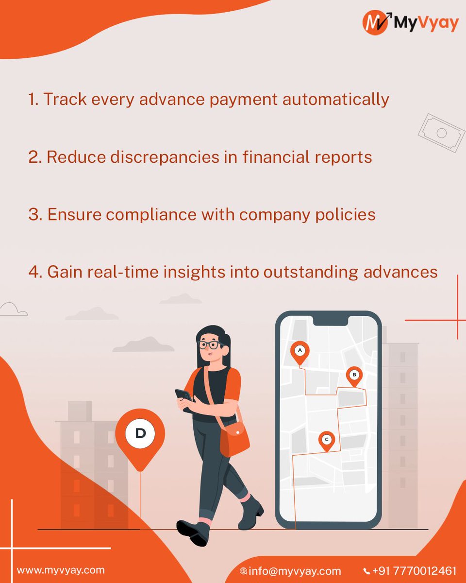 MyVyay's tweet photo. No more manual tracking of advance payments! MyVyay ensures that every cash advance is reconciled against expenses, ensuring financial transparency.

DM TO KNOW MORE ABOUT US.
Website: https://t.co/iJPl39kdig

#myvyay  #budgetmnitoring #corporatesolutions #realtimetracking https://t.co/5v2FUobziZ