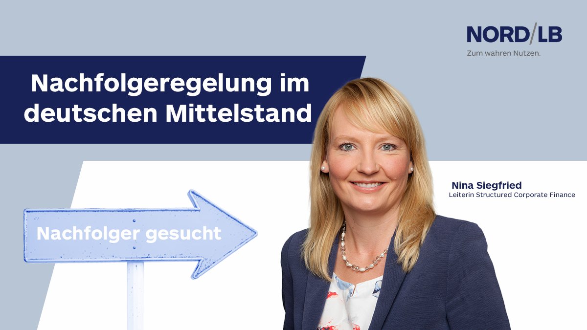 Der Mittelstand ist das Rückgrat der Wirtschaft – eine passende Nachfolge sichert den Unternehmenserfolg. Ab Mitte des Jahres bietet NORD/LB Nachfolgeberatung für große Mittelständler. Mehr im Newsletter: nordlb.de/unsere-kunden-…