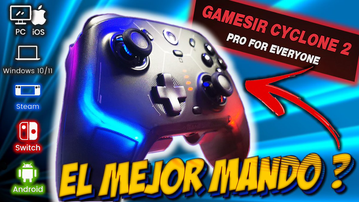 LaNaveRETRO's tweet photo. ⭐️Nueva REVIEW #GAMESIR CYCLONE 2 
🟢 Gamepad PC / SWITCH / Android / Chetado!!
➡️VIDEO REVIEW: https://t.co/E4iNzy8Eq0 👀
   👉 Nuevos Sticks Híbridos MAG-Res TMR y Analógicos HALL
   👉 Mapeos, COMBOS y MACROS incluso a Teclas o Ratón!
   👉 Diseño, Ergonomía y funcionalidad al más alto nivel!

⭐️ COMPRA en BangGood por sólo 37€✅
🔖 CUPON: BG014a7e [ -20€ ]
➡️ https://t.co/XTPKfytVB6
https://t.co/23ByqXOkDn

📱 Increíbles DRIVERS GameSir CONNECT ⬇️
➡️ https://t.co/JOUC3DPDbH

✅ Al mejor precio siempre en: https://t.co/PqCGXgejWT

@mygamesir @GameSirJP @banggood @LaNaveRETRO