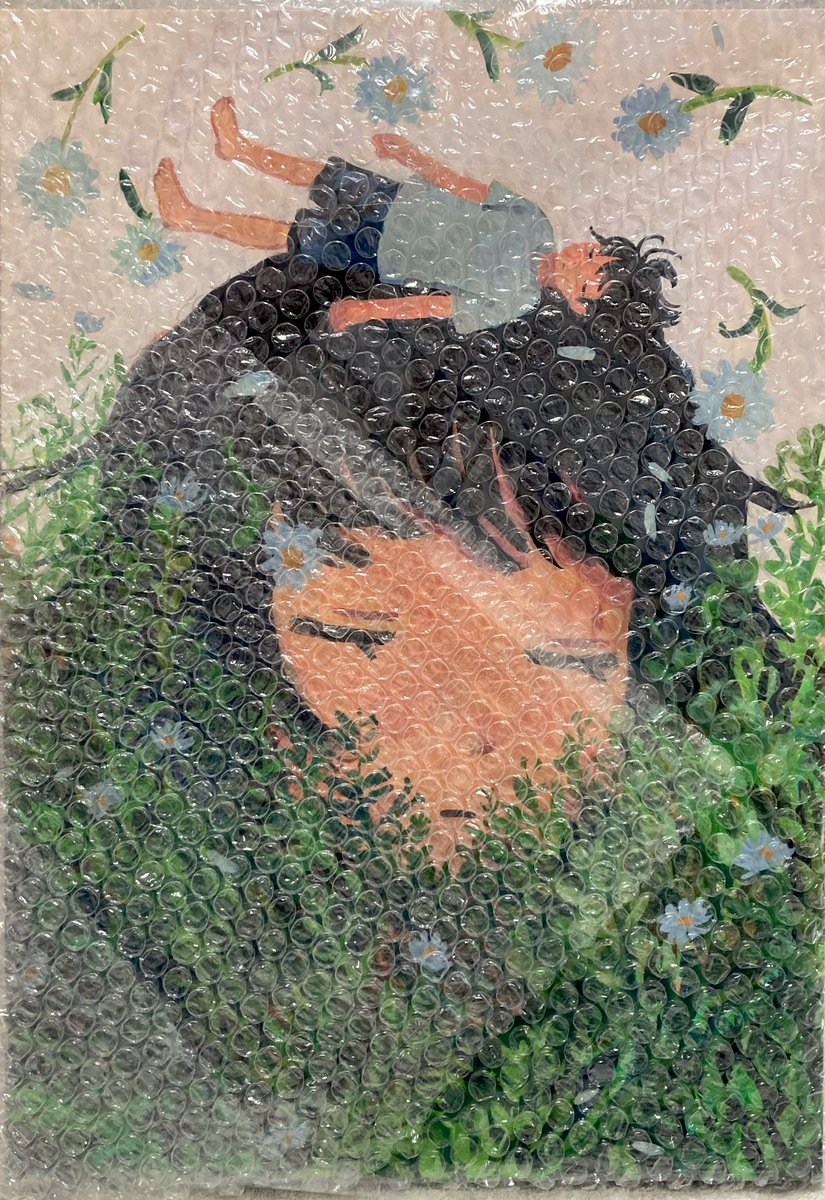 「みなはむさんの絵がすごすぎてプチプチから出せない。むしろプチプチ越しに楽しんでい」|Shuhei Tsuda 津田周平のイラスト