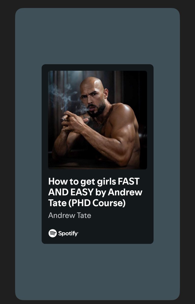 reneechopping's tweet photo. @MaxDashu Thanks for sharing @MaxDashu 🙏🏻 While @Spotify has removed most of the content we flagged, Tate’s ‘pimping hoes degree’ is still up. We need to keep the petition going, keep reporting, and keep tagging #Spotify leadership @eldsjal + @MartinLorentzon until they get #TateOffSpotify https://t.co/icA6oWXZmh