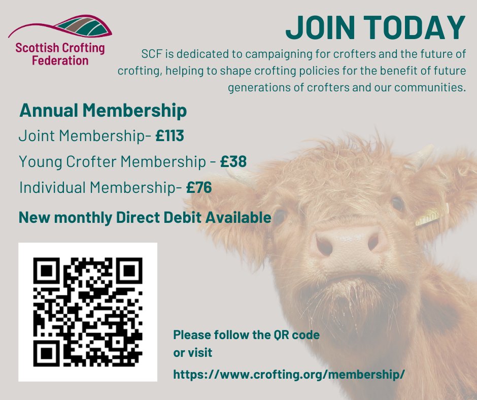 Scottish Crofting Federation (@scotcroftingfed) on Twitter photo Thinking about becoming a member? Visit our website for further information.
crofting.org/membership/
or get in touch at hq@crofting.org.
We would greatly appreciate your feedback. If you have a moment to share your thoughts, please don't hesitate to get in touch Thinking about becoming a member? Visit our website for further information.
crofting.org/membership/
or get in touch at hq@crofting.org.
We would greatly appreciate your feedback. If you have a moment to share your thoughts, please don't hesitate to get in touch