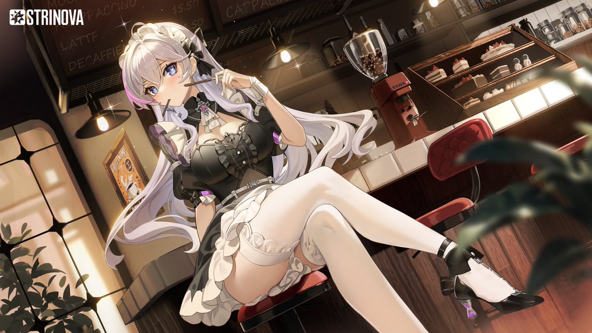 Strinova_EN's tweet photo. WALLPAPER | Teatime Delight

Welcome back to #Strinova Café Reminiscence.🩷
Our café maids are hard at work preparing for weekend afternoon tea! 
What delicious treat can I get for you today? Cake?🍰 Or something sweeter? https://t.co/y1rTZyj2VQ