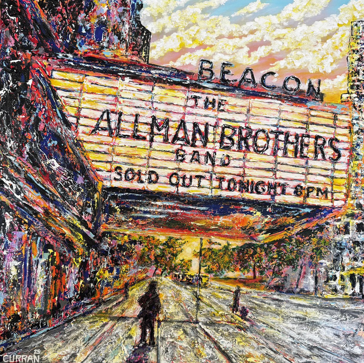 danielcurranart's tweet photo. Allman Brothers - Beacon Theater 
Acrylic on canvas 
20 x 20 inches. 2025

#cityscape #cityscapepainter #allmanbrothersband #beacontheater #nyc #atlart #atlantaart #atlantapainter #danielcurranart https://t.co/jE6rtmKEhr