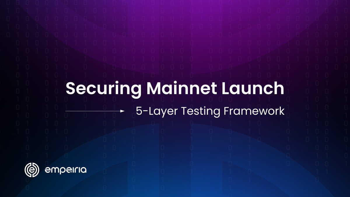 🔒 Securing Mainnet Launch with a 5-Layer Testing Framework

We're crafting a trustless foundation for real-world enterprise adoption. Secure, scalable code doesn’t happen by chance; it’s forged through relentless testing.

Let’s dive into how we secure the chain for mainnet🧵👇