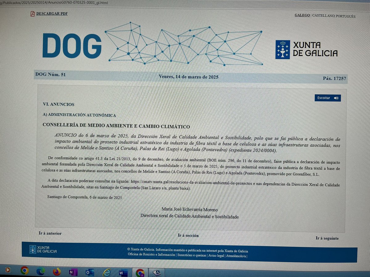 fosigarciamata's tweet photo. A Xunta de Galiza acaba de publicar o certificado de defunción desta fermosa Terra……😤😠😡🤬
#AltriNon #sevende #putopp https://t.co/88JbnJMO13