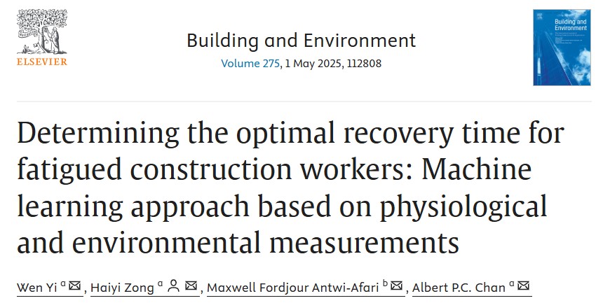 AntwiAfari_MF's tweet image. 📢🚀Just Published🌟🔥

Our latest article developed a tailored recovery time model for construction workers to determine the optimal recovery time necessary for improving their well-being.

Link:
sciencedirect.com/science/articl…

#Constructionworkers #Recoveryprocess #Machinelearning