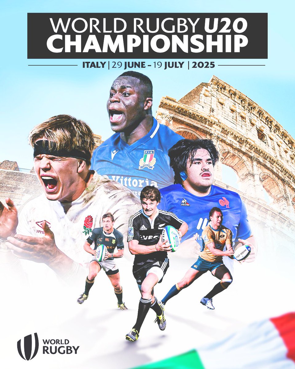 The World Rugby Under 20 Championship is heading to Italy 🇮🇹 

Who will follow in their footsteps?

#WorldRugbyU20s