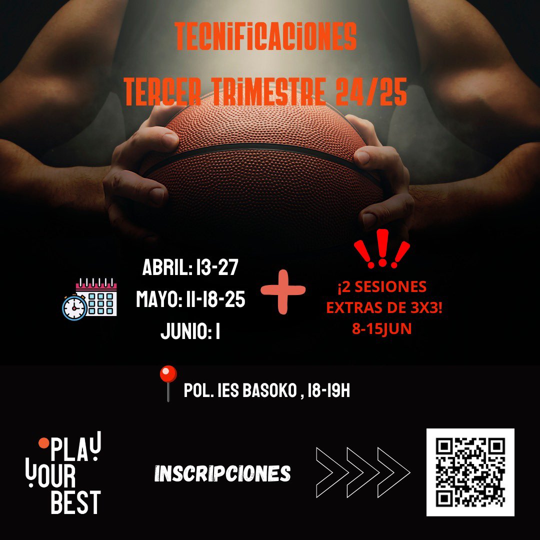 ¡ATENCIÓN ‼️!
Fechas del tercer y último trimestre.

Seguimos entrenando, seguimos mejorando 💪💪.

#tecnificacion #detalle #desarrollojugadores #basketballskills #formacion #pamplona