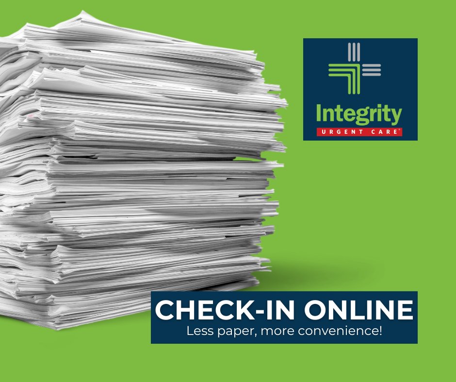 Integrityurgent's tweet image. ⏱️ Check-In Online: Streamline Your Visit!
We’ve made it easier for you—check-in online for faster service at our urgent care. 
Less paper, more convenience. It’s that simple!
 #OnlineCheckIn #UrgentCare #Efficiency