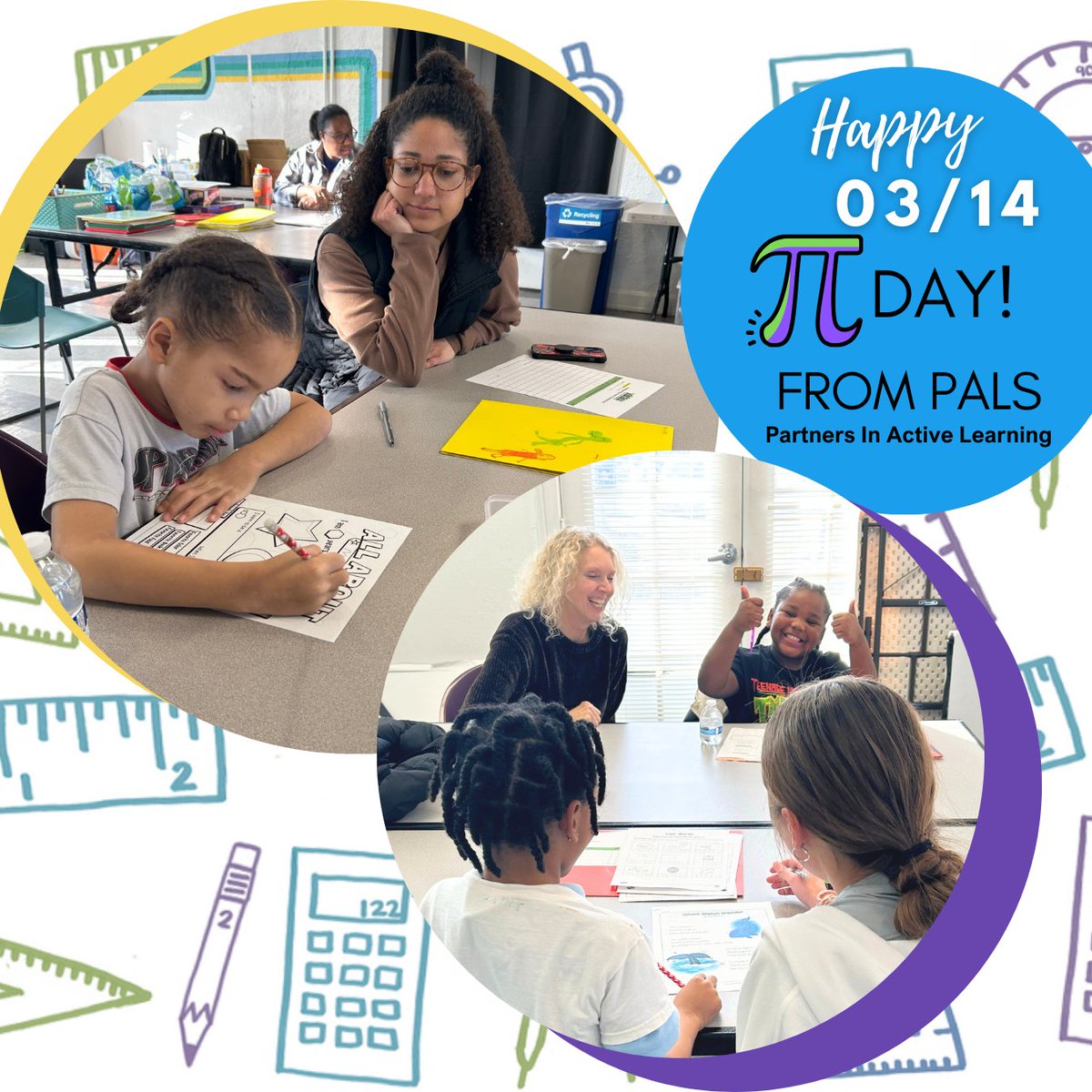 FPAKansasCity's tweet photo. Happy #PiDay! 🥧🎉 Let's celebrate the beauty of math &amp; its endless possibilities! 
Volunteer with PALS Partners in Active Learning. Whether you're tutoring or helping with activities, your support makes a huge difference.
Msg us to learn more! #KCVolunteer  #PiDay314 https://t.co/vAL3tcZQRd