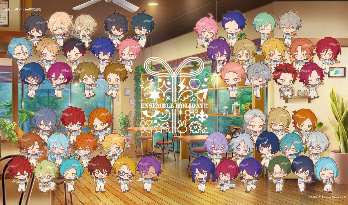 animate_cafe's tweet photo. 【あんさんぶるスターズ！！×アニメイトカフェ出張版 秋田オーパ（秋田）】
まもなく3月29日～30日の空席分のご予約を受付いたします！
空席予約はコチラから⇒ https://t.co/2KzjmQnrAF https://t.co/eimP0vavxq