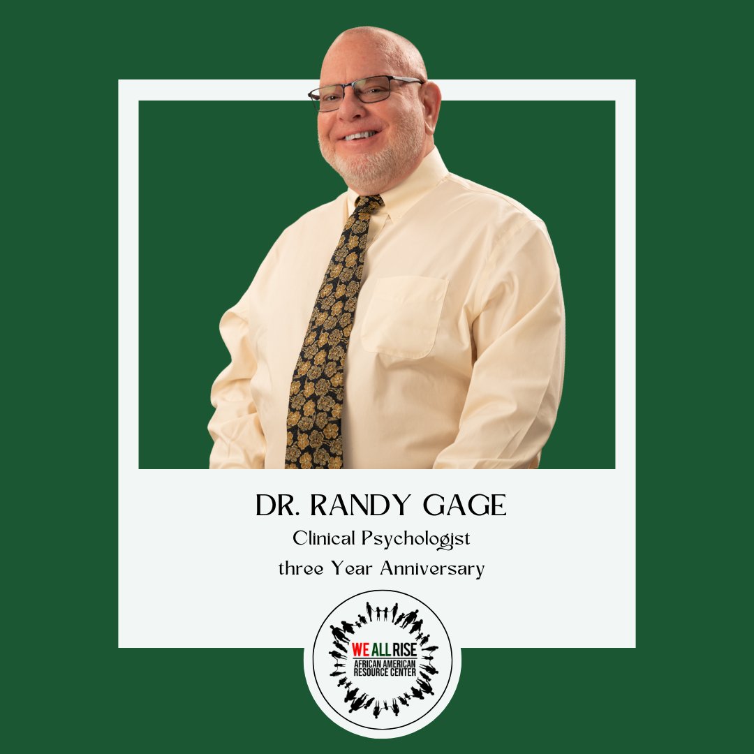 A huge congratulations to Dr. Randy Gage, our Clinical Psychologist, on completing his third year with We All Rise! Dr. Gage’s dedication to providing essential care for our survivors has been truly invaluable. Thank you for all you do. Here’s to an impactful fourth year ahead!