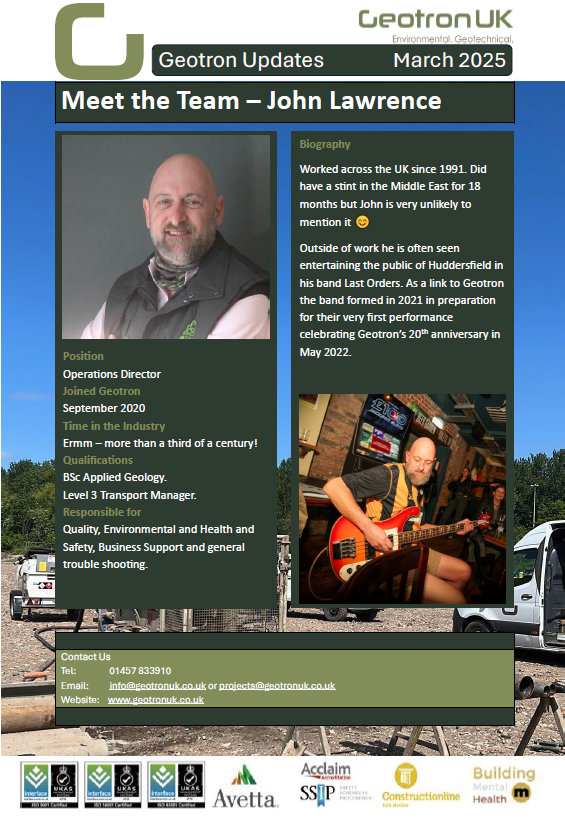 geotronuk's tweet photo. In this week's "Geotron Updates"

Meet the Team - John Lawrence

#LoveDrilling #LandDrilling #Geotechnical #Geoenvironmental https://t.co/16gZbTlGys