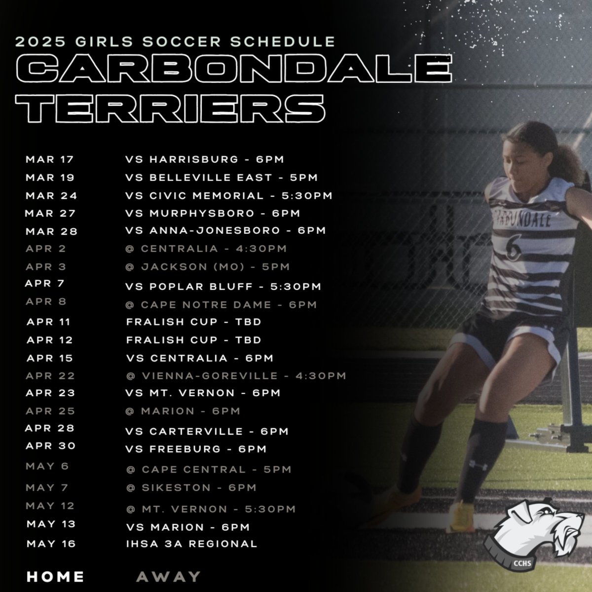CCHSTerriers's tweet photo. Game on! ⚽️ Our girls soccer team is ready to leave it all on the field this season. Check out the schedule and don’t miss a minute of the action! #GoTerriers https://t.co/lrqs6wrFH2