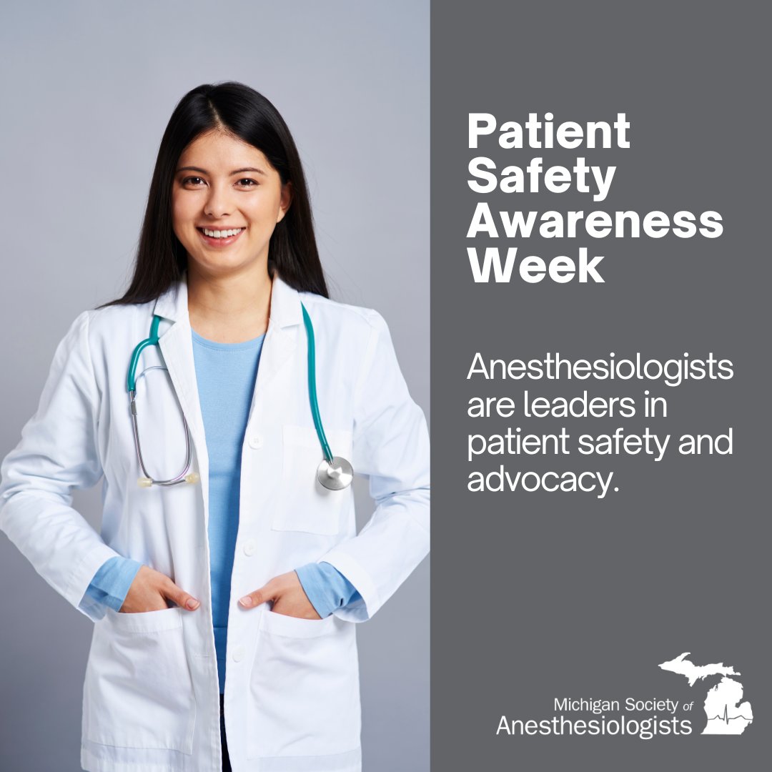 Patient Safety Awareness Week, we recognize the vital role anesthesiologists play in ensuring patient safety before, during, and after surgery. From monitoring vital signs to preventing complications, their expertise is essential for delivering safe and effective care.