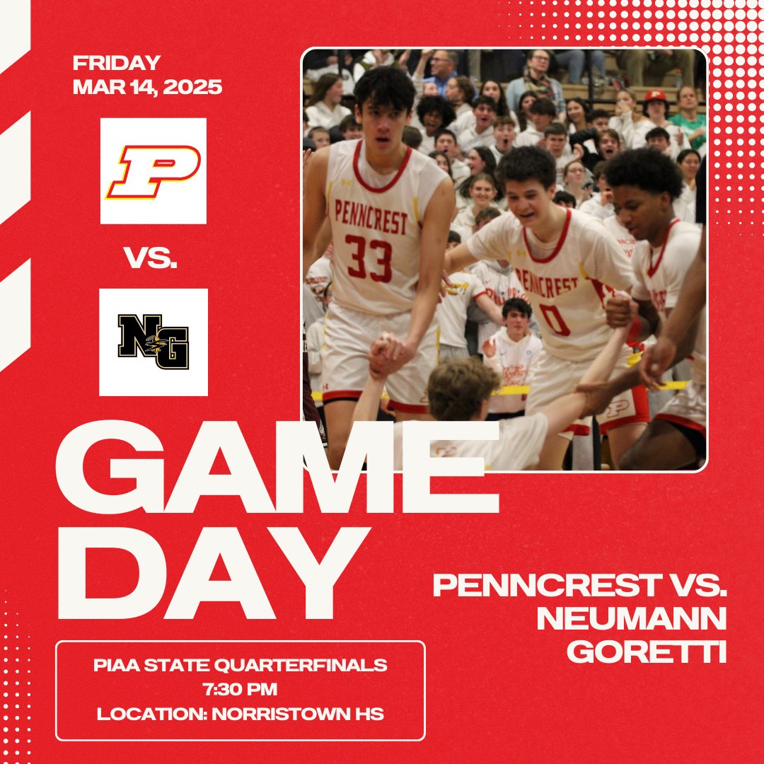 PIAA State Quarterfinals tonight vs. Neumann Goretti! 

7:30 pm at Norristown High School