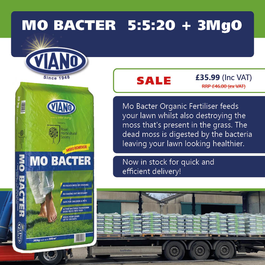 Viano's Mo Bacter Organic Fertiliser feeds your lawn whilst also destroying the moss that's present in the grass and stops the moss from reforming.
To grab yours at a great discount visit: ow.ly/9wbt50UQqFu
