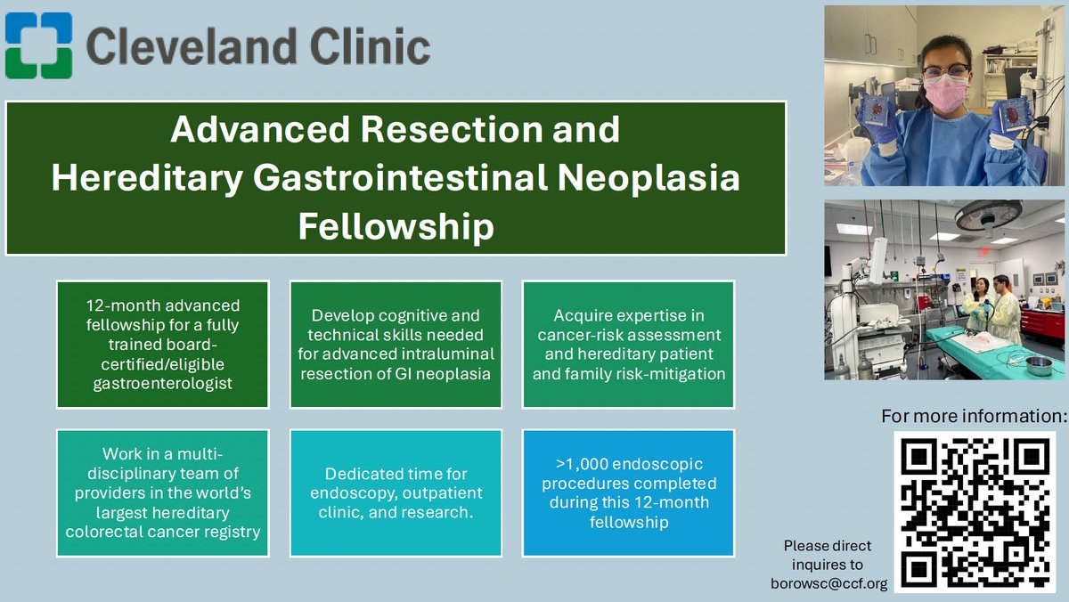 Miguel Regueiro (@mregueiromd) on Twitter photo Calling all gastroenterology trainees. Applications are open for our advanced resection and hereditary fellowship <a href="/CleClinicMD/">Cleveland Clinic MD</a> <a href="/burkegastrodoc/">Carol Burke</a> <a href="/MichelleKimMD/">Michelle Kim</a> <a href="/amitbhattMD/">Amit Bhatt MD</a> <a href="/DavidLiskaMD/">David Liska</a> <a href="/JPAchkarMD/">Jean-Paul Achkar</a> <a href="/jsommov/">josh sommovilla</a> Calling all gastroenterology trainees. Applications are open for our advanced resection and hereditary fellowship <a href="/CleClinicMD/">Cleveland Clinic MD</a> <a href="/burkegastrodoc/">Carol Burke</a> <a href="/MichelleKimMD/">Michelle Kim</a> <a href="/amitbhattMD/">Amit Bhatt MD</a> <a href="/DavidLiskaMD/">David Liska</a> <a href="/JPAchkarMD/">Jean-Paul Achkar</a> <a href="/jsommov/">josh sommovilla</a>