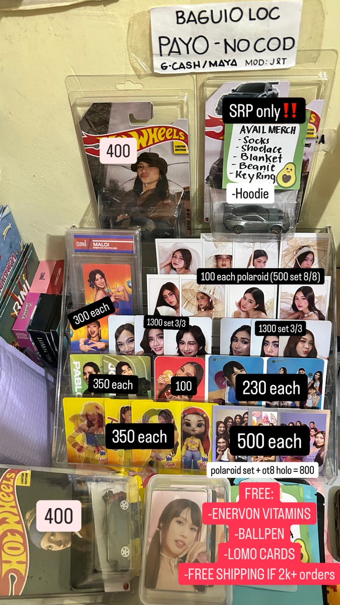 tinflrca's tweet photo. wts lfb
BINI maloi jhoanna gwen stacey mikha colet aiah sheena photocards merch https://t.co/HvVNOOCGnm