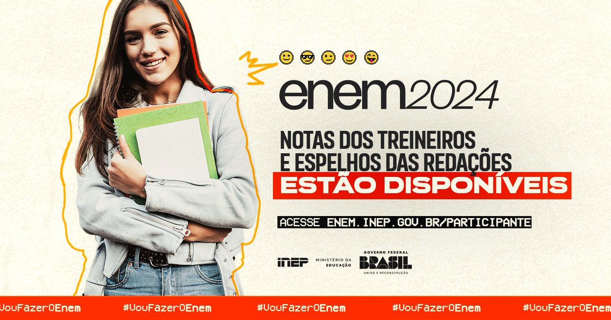 inep_oficial's tweet image. O MEC e o Inep divulgaram hoje, 14 de março, os resultados dos treineiros. Além disso, participantes e treineiros que realizaram o Enem 2024 podem consultar a vista pedagógica da redação, também disponível.

📲Confira seu desempenho em: enem.inep.gov.br/participante