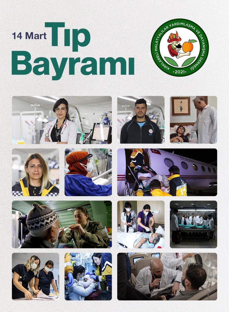Sağlığımız için gece gündüz demeden özveriyle çalışan, hayatlarını insanlığa adayan tüm doktorlarımızın ve sağlık çalışanlarımızın 14 Mart Tıp Bayramı kutlu olsun.
#14MartTıpBayramı 👨‍⚕️👩‍⚕️🩺