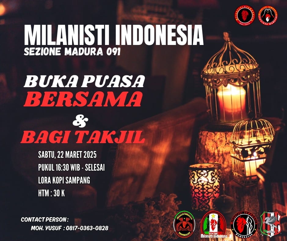 MISezMadura091's tweet photo. Mau Milan Kalah, Mau Milan Menang
Silaturrahim harus tetap terjaga 😁😁😁 #baksos #bukber #RamadanMubarak  @MI_Bangkalan @MilanistiOrId @MI_JATIM https://t.co/N5v7o8blfn