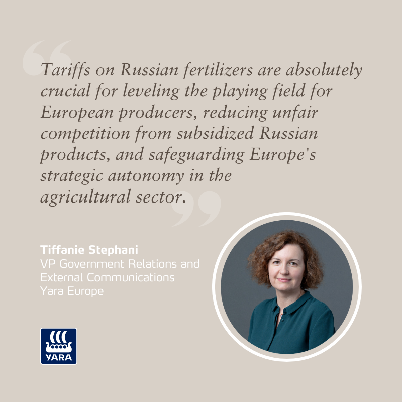 Today's broad support from 🇪🇺 Member States for the <a href="/EU_Commission/">European Commission</a>'s proposal to impose #tariffs on Russian fertilizers is a key step to ensure fair competition &amp; protect EU production.

A strong domestic industry is crucial for Europe’s food security &amp; long-term competitiveness.