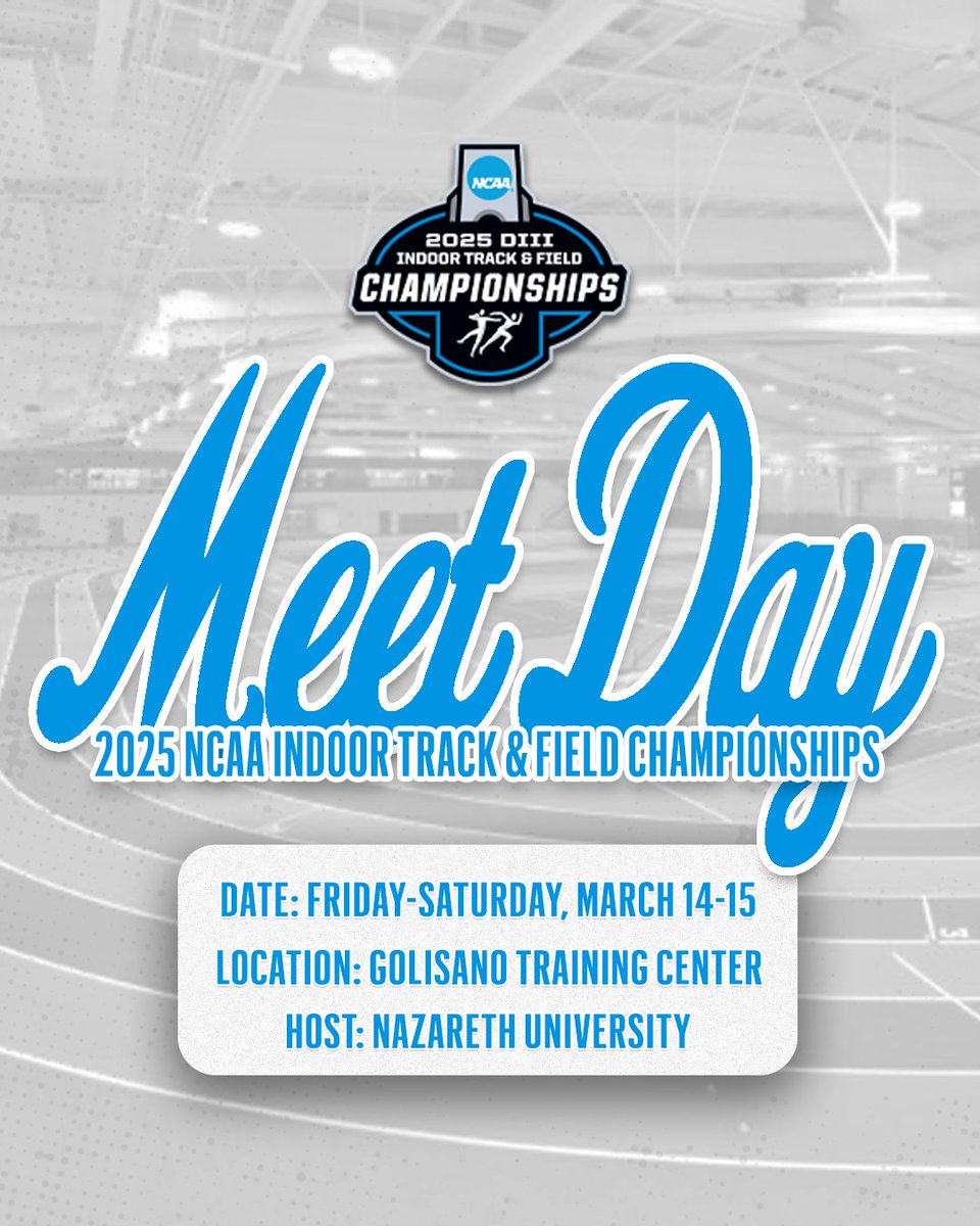 Day 1️⃣ of the <a href="/NCAADIII/">NCAA Division III</a> Indoor Track &amp; Field Championships is here! Good luck to the 13 <a href="/NCAC/">NCAC</a> student-athletes competing over the next two days!

🏆 #d3tf
📍 Rochester, NY
🎥 tinyurl.com/yctpvs8v
📈 tinyurl.com/3uk96np2
ℹ️ tinyurl.com/btmnsha6