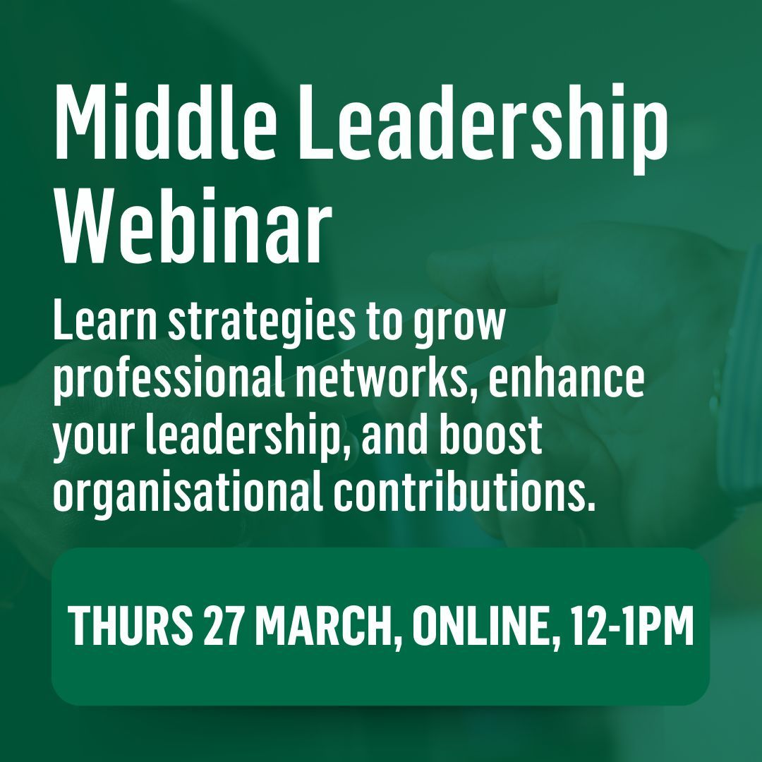 Book your spot on our Middle Leadership Webinar to gain actionable strategies for expanding and sustaining your professional network, allowing you to excel in your leadership role.🚀 

Register now - buff.ly/t3SGjrM