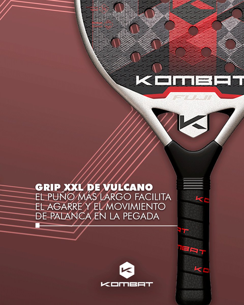 kombatpadelar's tweet photo. 🔥 Más control, más potencia, más comodidad 🔥

La nueva línea Vulcano de Kombat Pádel evoluciona con un grip más largo, diseñado para ofrecerte mayor comodidad y control en cada golpe. Ya sea para potenciar tu revés a dos manos o simplemente para mejorar el agarre. https://t.co/Yf1JBWxhzu