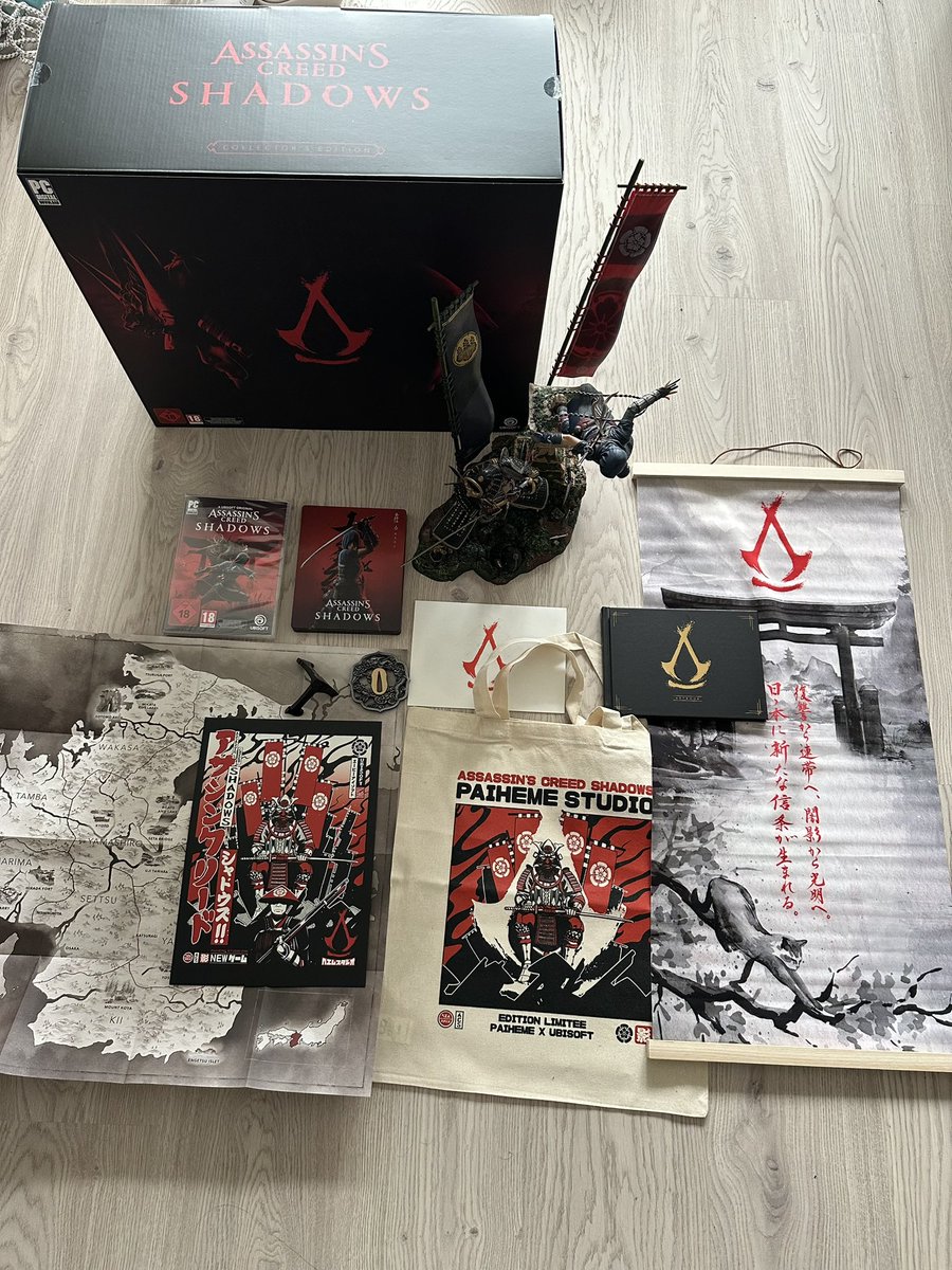 ItsNameJr's tweet photo. Merci beaucoup @UbisoftFR pour m’avoir envoyé l’édition collector du jeu Assassin’s Creed Shadows, franchement c’est magnifique ❤️ https://t.co/XqnuY096Z2