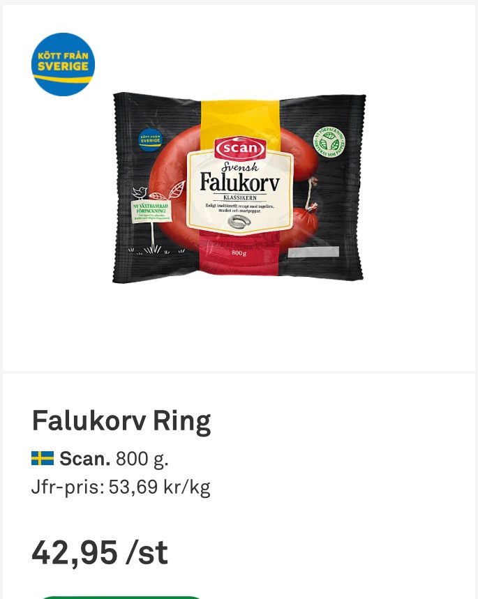 Vem har störst vinstmarginal på falukorven?

Är det lantbrukaren?
Är det producenten?
Är det åkerierna?
Är det livsmedelsbutiken med sina 2,8%?

Eller staten som inte bara lägger på 12% för att inte göra ett jävla skit, staten straffbeskattar alla led så falukorven kostar 42,95kr